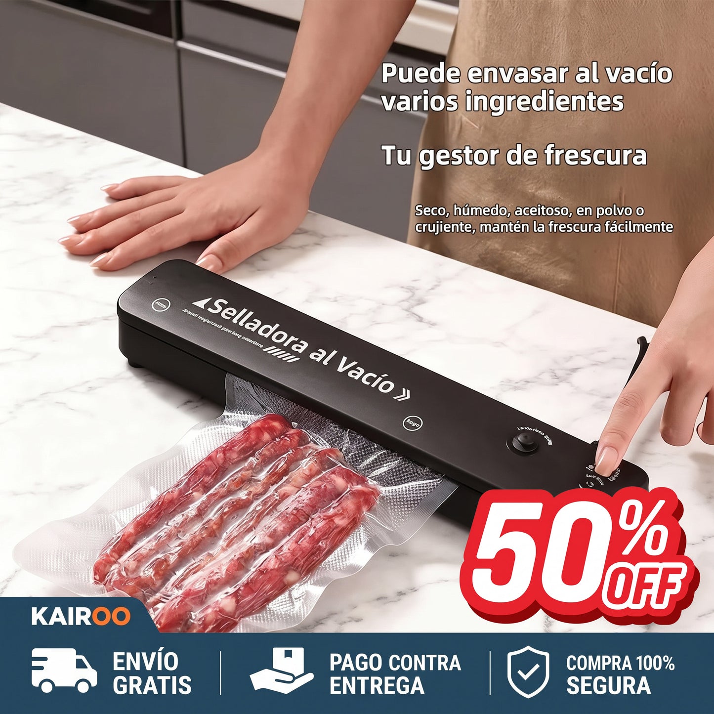 Selladora De Alimentos Al Vacío - FreshSeal Pro™