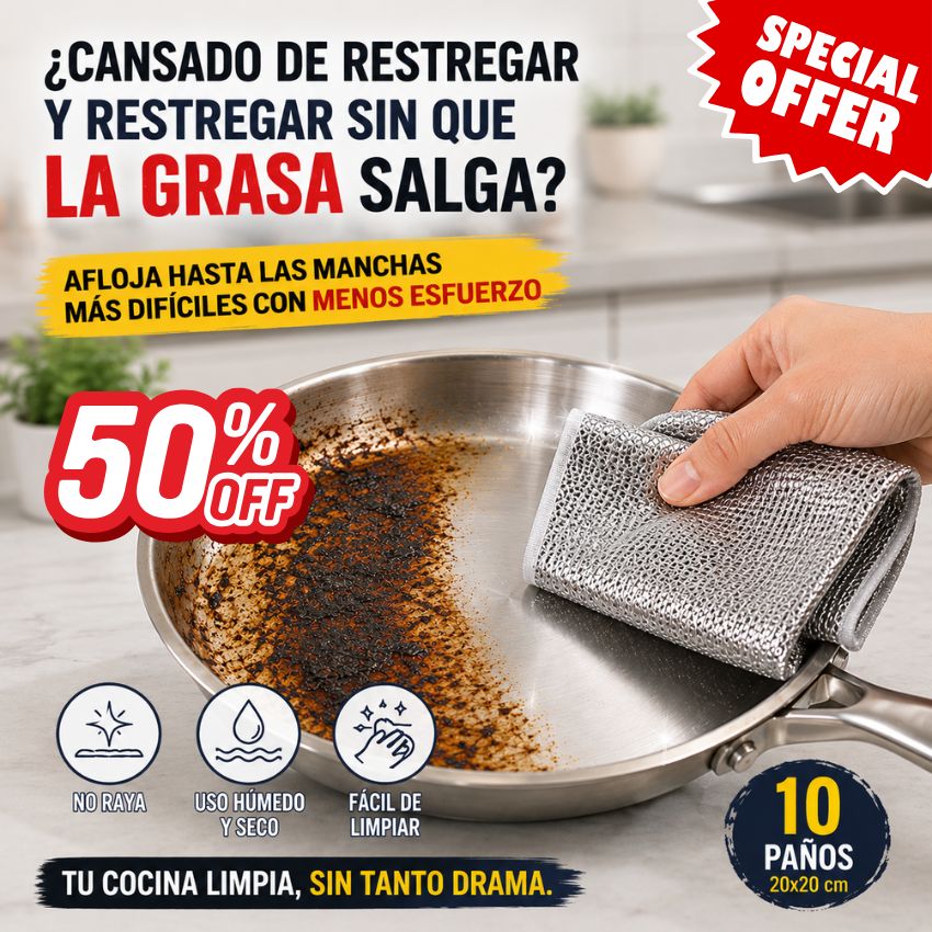 PAÑO ACERO MULTIUSO - MultiClean (Pack 10u)