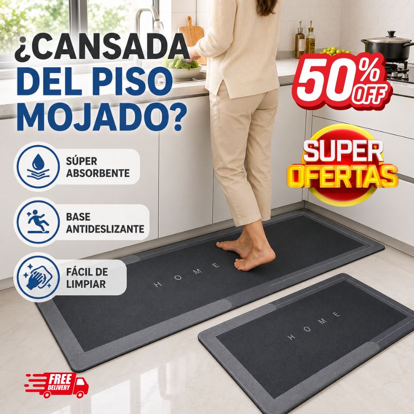 TAPETE ANTIDESLIZANTE BAÑO-COCINA (2 PIEZAS)