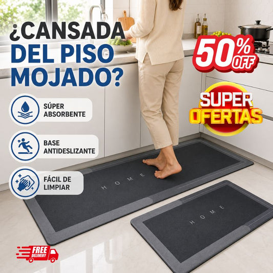 TAPETE ANTIDESLIZANTE BAÑO-COCINA (2 PIEZAS)