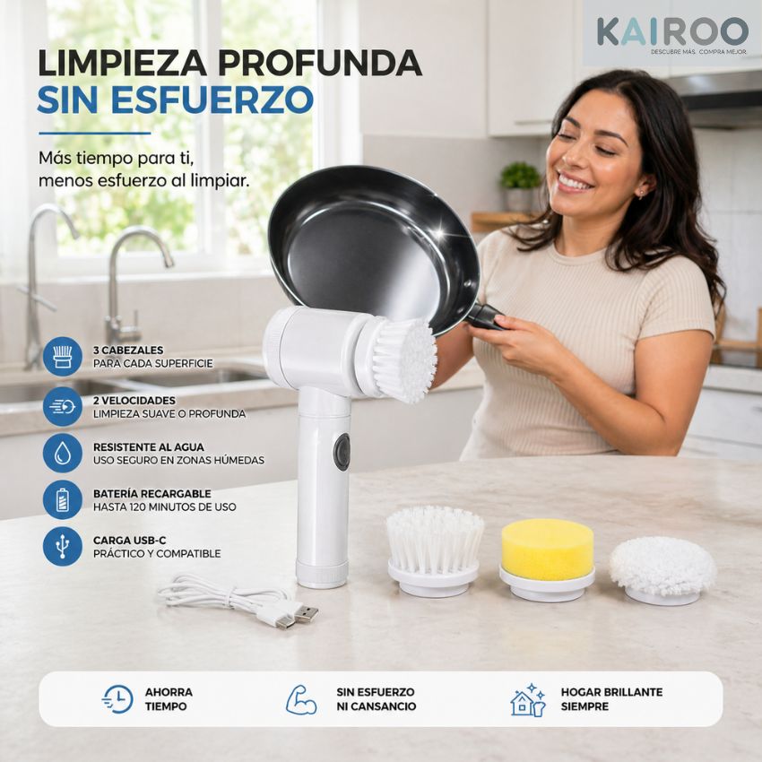 CEPILLO ELÉCTRICO PARA LIMPIEZA BrillaMax®