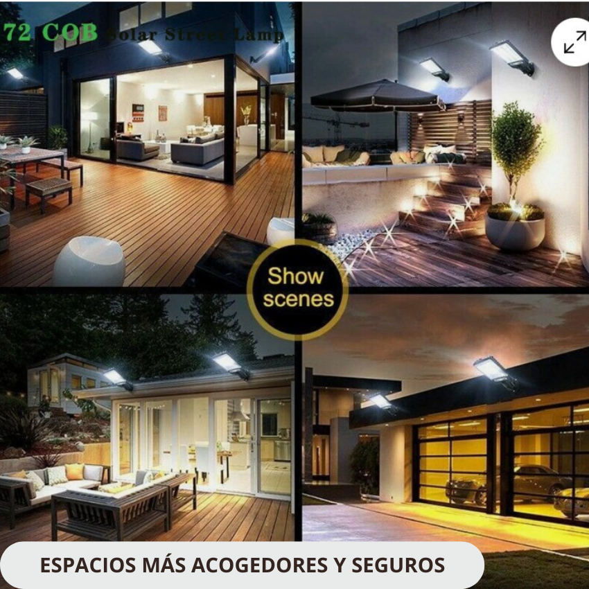 FOCO LED SOLAR CON SENSOR DE MOVIMIENTO