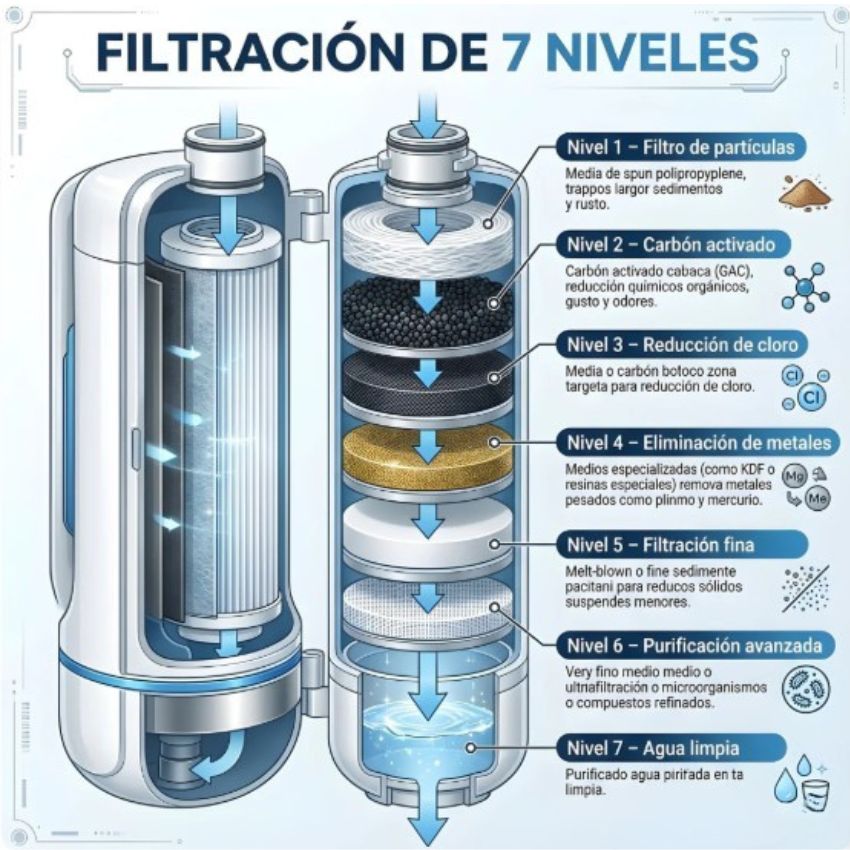 FILTRO PURIFICADOR DE AGUA - CARBÓN ACTIVADO