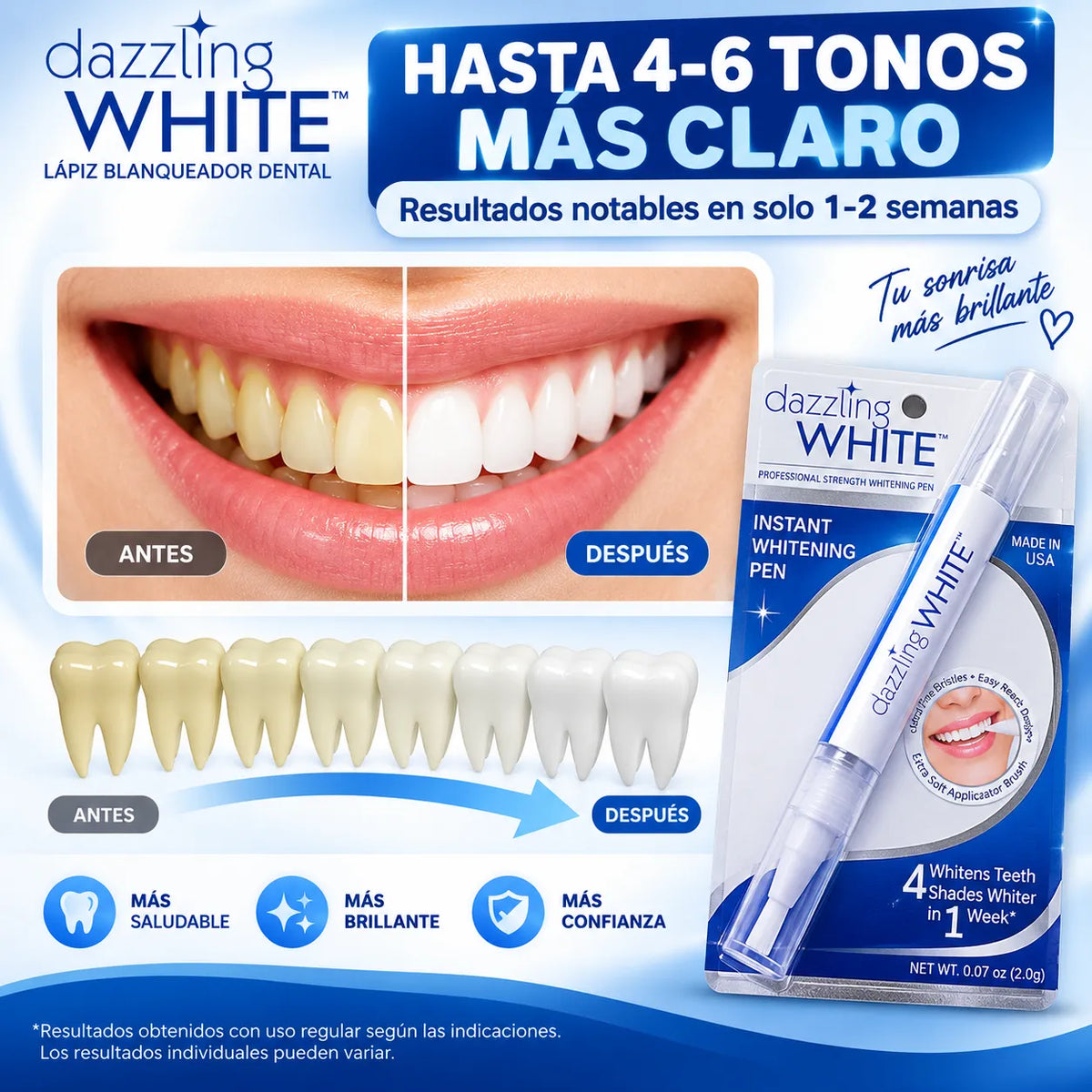 LÁPIZ BLANQUEADOR DENTAL - Dazzling White