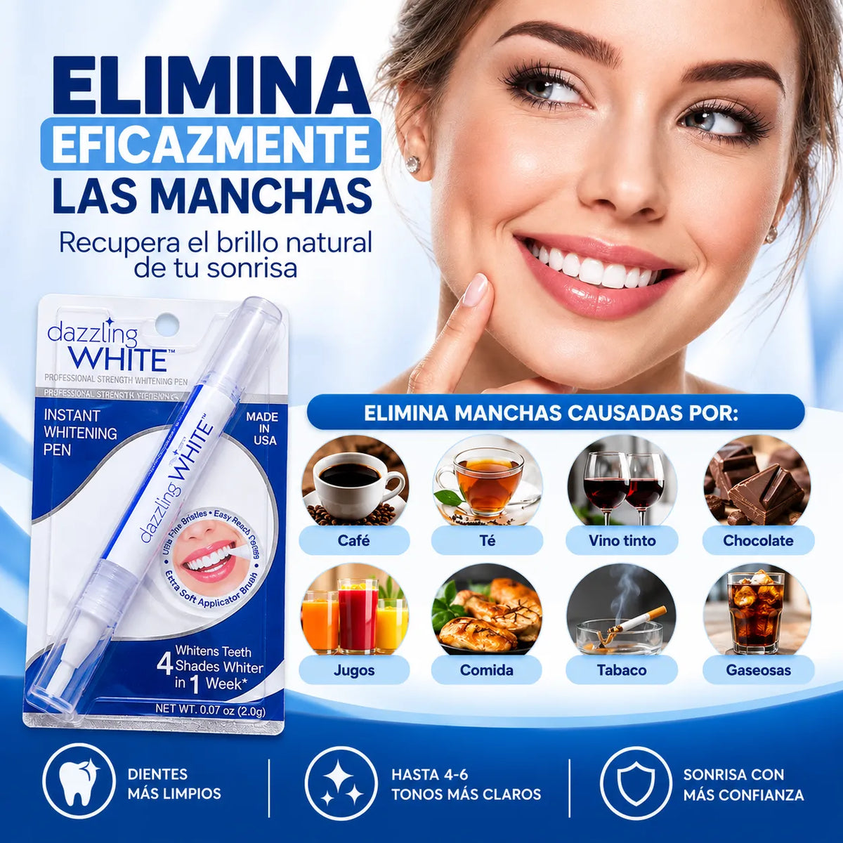 LÁPIZ BLANQUEADOR DENTAL - Dazzling White