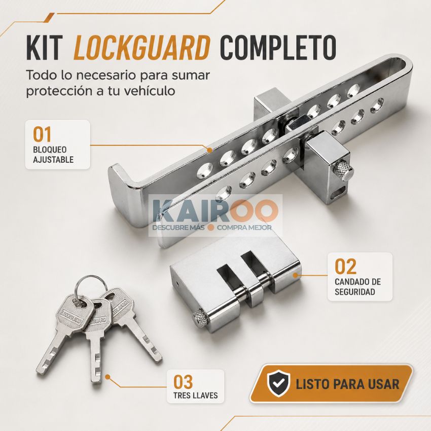 PEDAL BLOQUEO ANTIRROBO DE AUTO - LockGuard