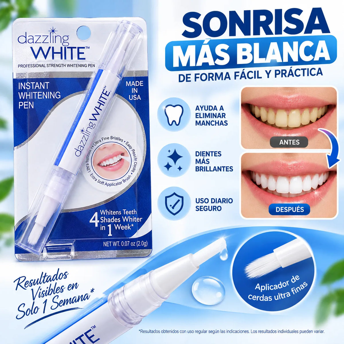 LÁPIZ BLANQUEADOR DENTAL - Dazzling White