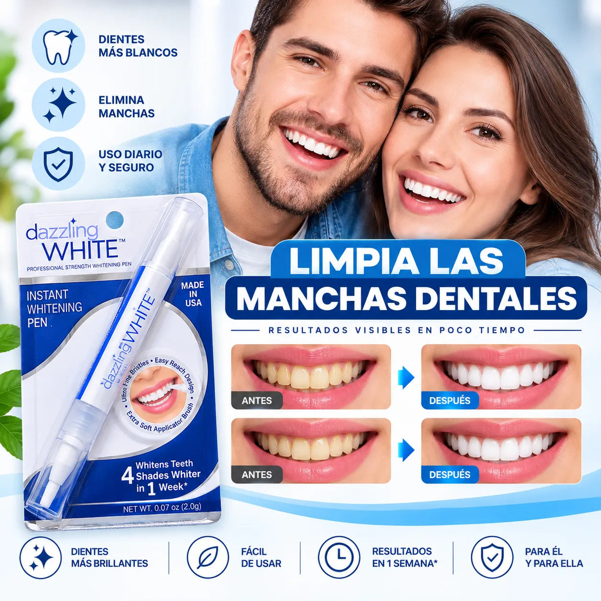 LÁPIZ BLANQUEADOR DENTAL - Dazzling White