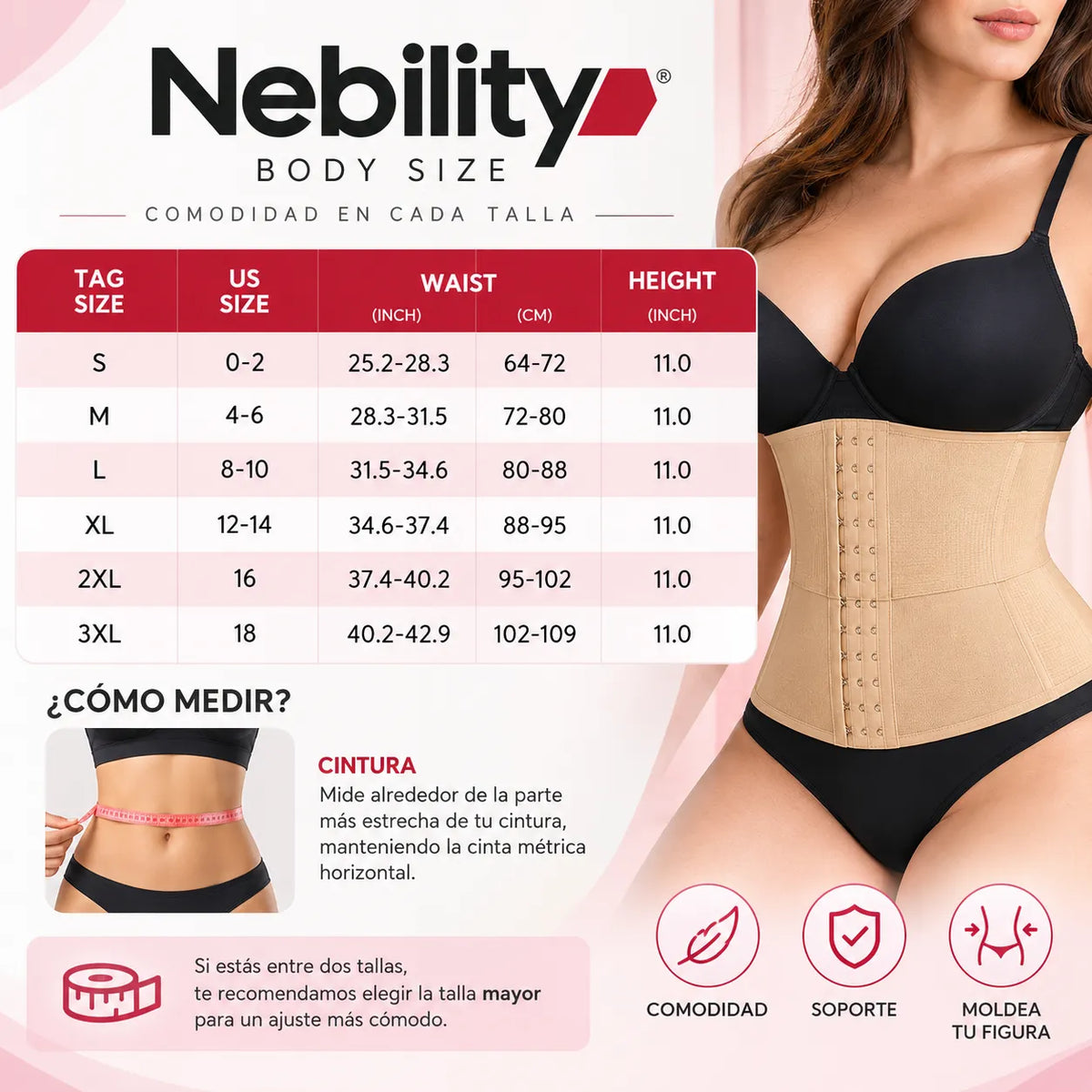 FAJA MOLDEADORA DE CINTURA - Nebility