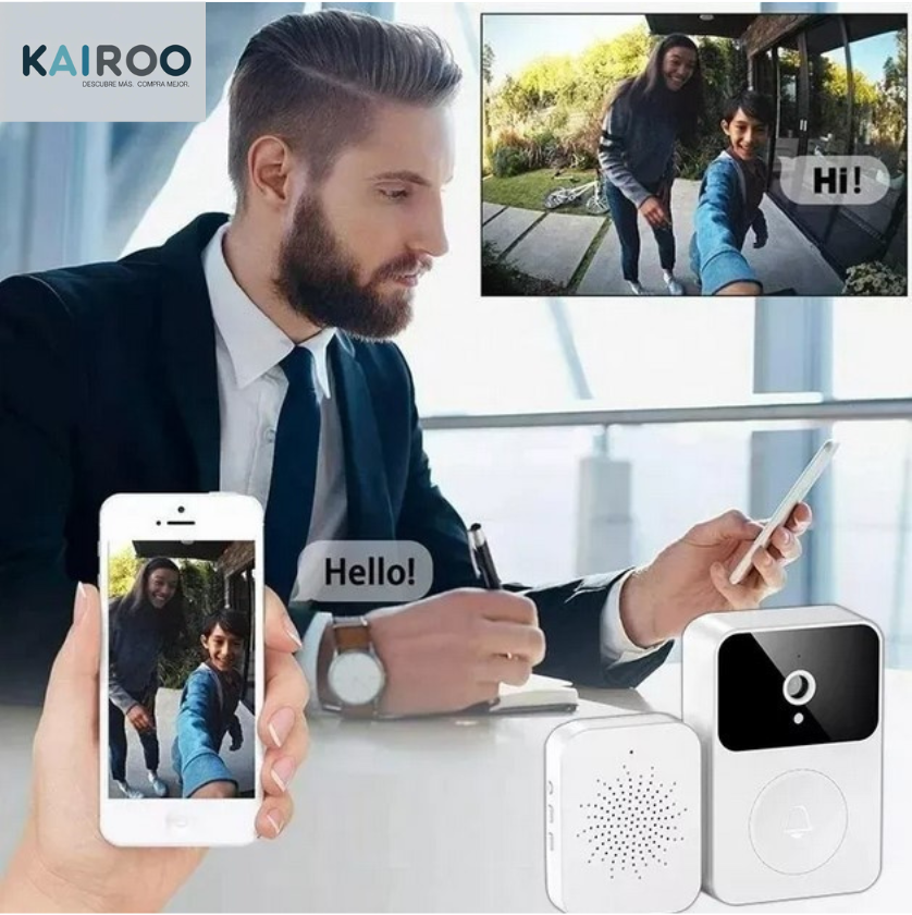 Timbre Inalámbrico Exterior con Cámara